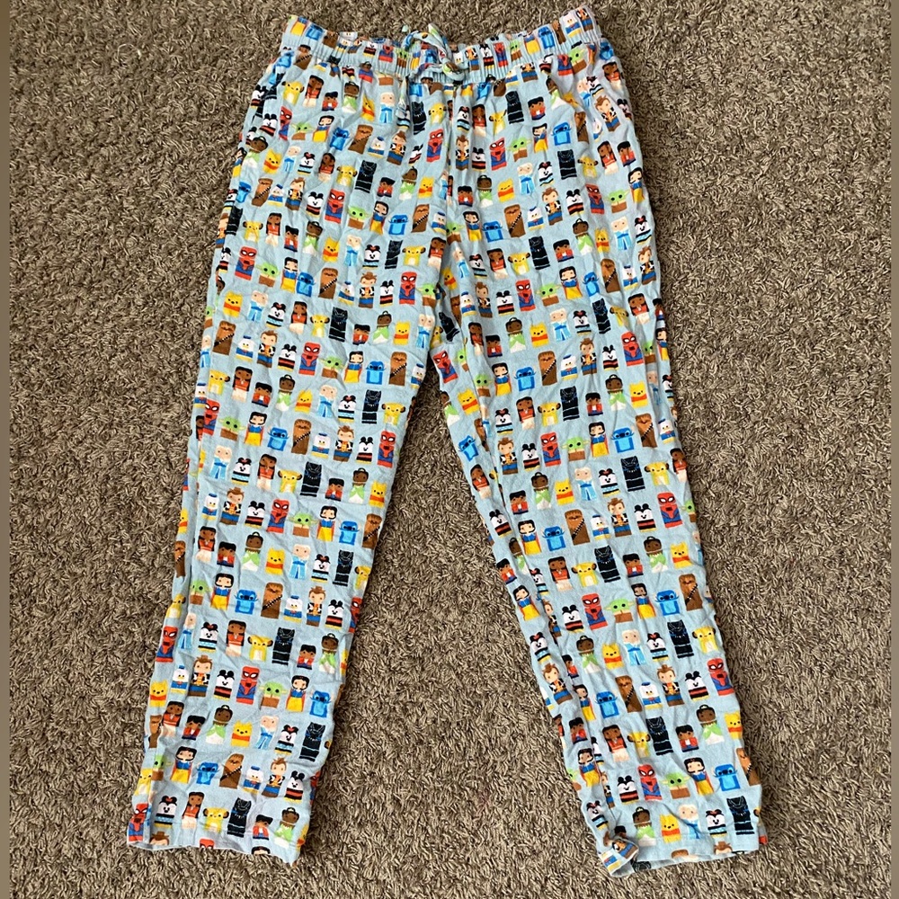 Disney Colorful Pajama Pants Disney 100 Edition Slightly Worn, Mens Small